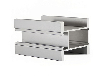 Профиль вертикальный прямоугольный Tandem Standart Серебро матовый