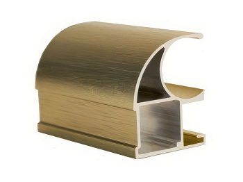 Профиль вертикальный открытый Tandem Standart Золото браш